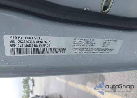 2021 Dodge Charger Scat Pack Rwd from USA, damaged, VIN 2C3CDXGJ4MH518627